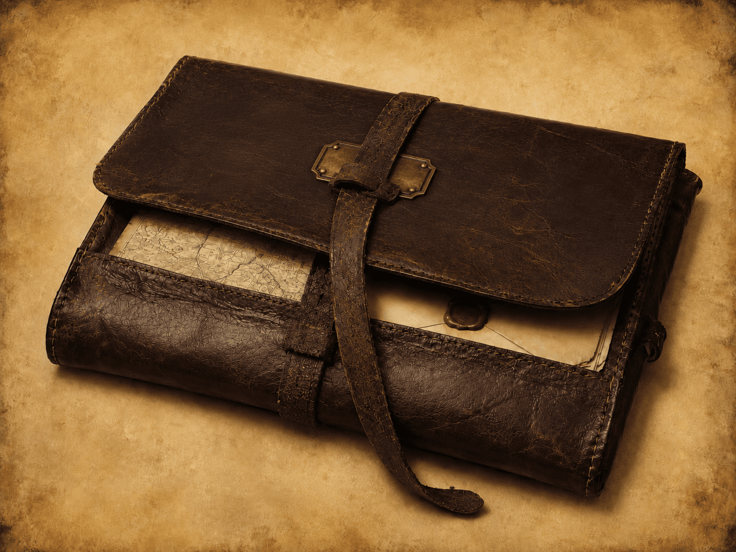 Leather-Bound Document Portfolio